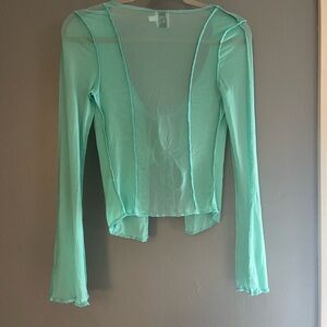 Long sleeve sheer top